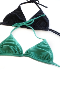 CORPIÑO TRIANGULO DOBLE TIRA VERDE ESMERALDA - comprar online