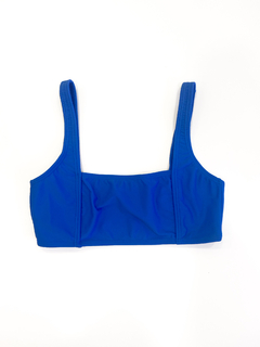 CORPIÑO TOP ESCOTE RECTO AZUL ROYAL - comprar online