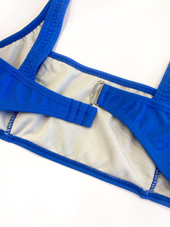 CORPIÑO TOP ESCOTE RECTO AZUL ROYAL en internet