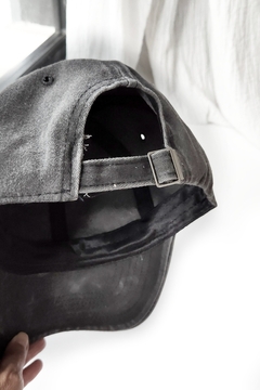 GORRA DE GABARDINA GASTADA NEGRO - comprar online