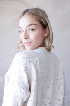 SWEATER CARTAGENA CALADO NATURAL - comprar online