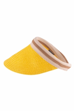 VISERA DE RAFIA AMARILLO