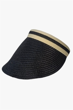 VISERA DE RAFIA NEGRO
