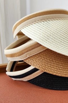 VISERA DE RAFIA NEGRO - comprar online