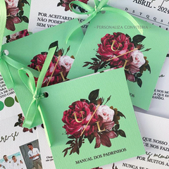 Manual dos padrinhos casamento verde menta [bloquinho] na internet