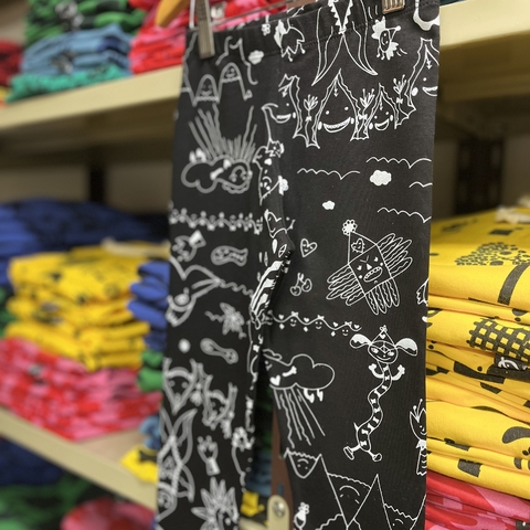 Calza HOJITA Y AMIGOS Negro - comprar online