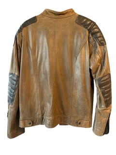 CAMPERA CUERO LUPE LIGURIA MARRON OSCURA - comprar online