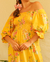 Imagen de ~vestido Ana -algodón orgánico estampa Aura Amarilla PRE-ORDER