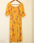 ~vestido Ana -algodón orgánico estampa Aura Amarilla PRE-ORDER