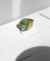 Anillo Prasiolita