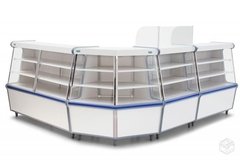 Balcão Expositor seco de bolo -com vitrine de vidro frontal 1,80m na internet