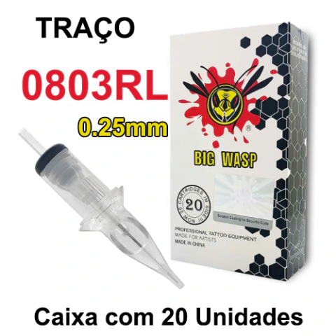 Cartucho BIG WASP MATTE TRAÇO 0803RL 0.25mm - CAIXA 20 UNIDADES - comprar online