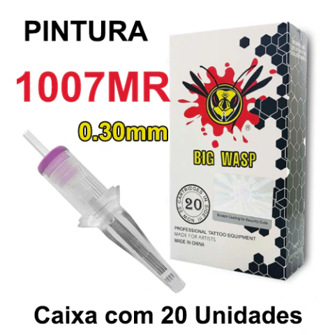 Cartucho BIG WASP MATTE PINTURA 1007MR 0.30mm - CAIXA 20 UNIDADES - comprar online