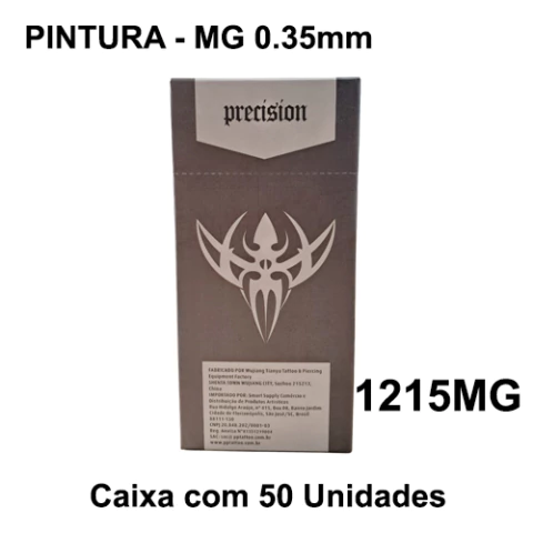 Agulhas para Tatuagem PRECISION NEEDLES PINTURA RETA 1215MG - Caixa com 50 Unidades - comprar online
