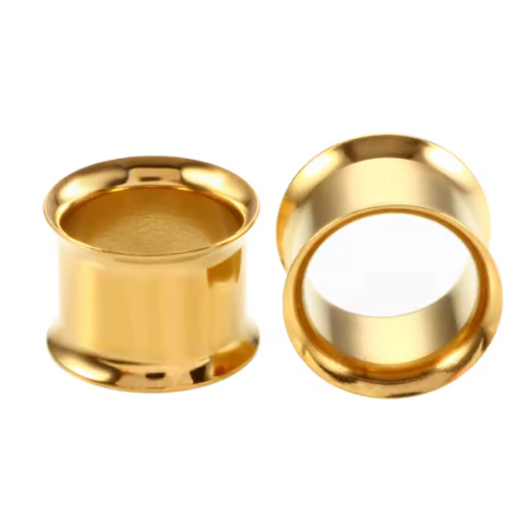 Alargador Aço Cirúrgico DOURADO sem Rosca - 04mm ao 32mm
