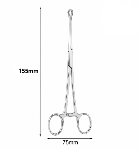 Pinça para Piercing Aço Cirúrgico - Mod SEPTO REDONDO
