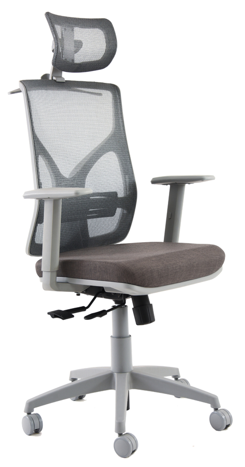 SILLA ERGO COOL GRAY FULL GRIS CONTADO