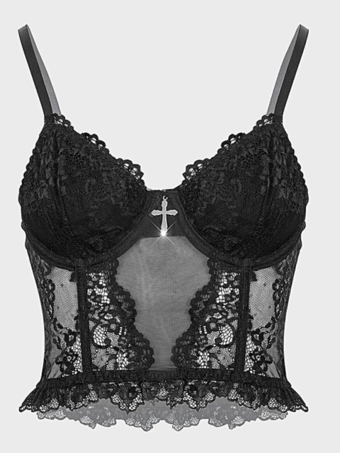 Cropped Corset Top Renda