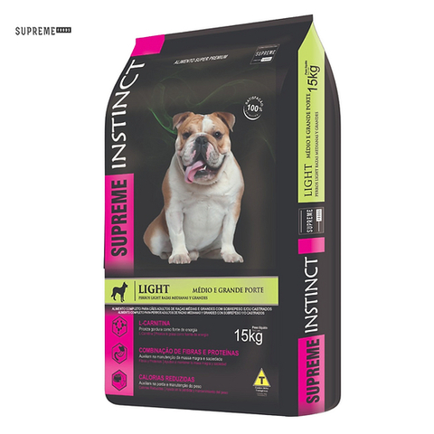 Supreme Instinct Light - Raças Médias e Grandes 15kg