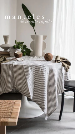 Manteles rayados de secado rápido - comprar online