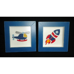 Cuadros 3D con apliques de TRANSPORTES