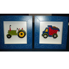 Imagen de Cuadros 3D con apliques de TRANSPORTES