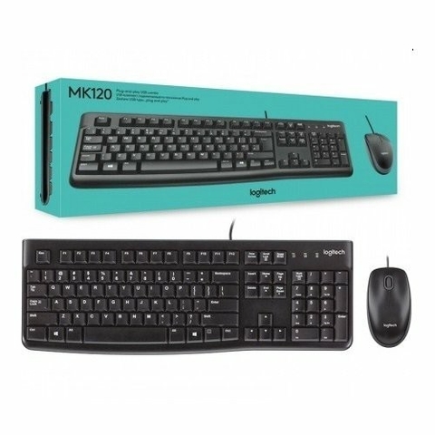 Teclado y mouse combo Logitech MK120