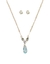 Conjunto Colar e Brinco Zircônias Gotas Acqua