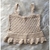Cropped colmeia babado - bege