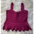 Cropped colmeia babado - Pink dália