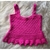 Cropped colmeia babado - Pink Flúor