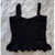 Cropped colmeia babado - Preto