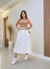 Saia Midi Longa Alfaiataria Com Bolso Elegante Com Cinto
