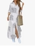 Vestido Camisa Solto Com Botão E Bolsos Com Impressão