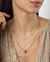 Trio de colares dourado gota vermelha - comprar online