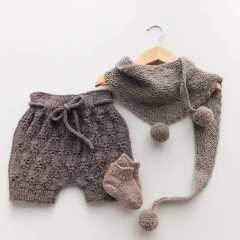 Bufanda Festón gris violáceo