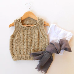 Chaleco Euria beige verdoso - comprar online