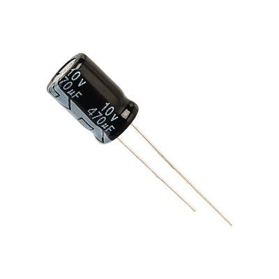 SYSCOM Capacitor Electrolítico de Aluminio, Radial de 470 µFd, 10 Vcc, 105 °C, 6.3 x 11 mm. MOD: 0470M0010V