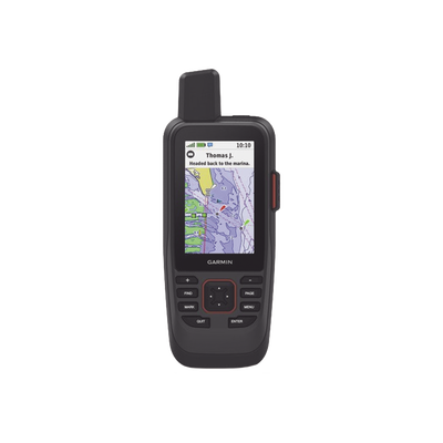 GARMIN GPS portátil GPSMAP 86sci con mapa BlueChart® g3, comunicación satelital InReach, incluye batería interna recargable. 10-02236-02