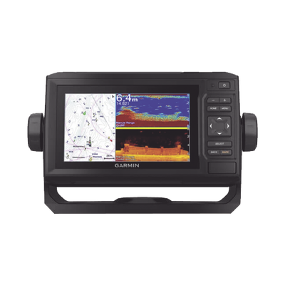 GARMIN ECHOMAP UHD 62cv con mapa base precargado, sonda CLEARVÜ Y CHIRP tradicional. no incluye transductor. MOD: 10-02329-00
