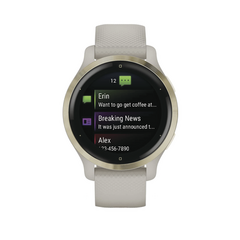 GARMIN Reloj Garmin Venu 2S color beige en bisel de acero inoxidable, con funciones premium como almacenamiento y reproducción de hasta 2000 canciones. 10-02429-01 - tienda en línea