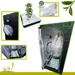 Image of GAPY Tienda Indoor Hidropónica Calidad Premium, Armario de Cultivo para Interior, Grow Tent 100*100*200 cms Mylar 600 D de Alta Densidad. Fácil de Instalar, máxima Calidad y Durabilidad