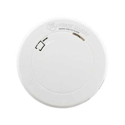 FIRST ALERT Detector Combo de Humo/CO, Autónomo, Batería Sellada de Litio de 10 años, No Requiere Panel, Diseño Ultra Delgado, No Requiere Cableado 1039868