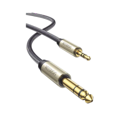 UGREEN Cable Audio Estéreo 3.5mm TRS a 6.35mm TS / 1 Metro / Audio de Hi-Fi / Trenza de Nylon / Blindaje Múltiple / Caja de Aleación Zinc / Núcleo de Cobre Puro / Compatibilidad Universal 10625