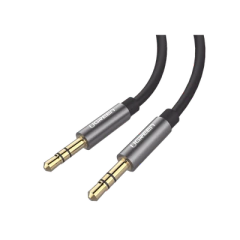 UGREEN Cable Auxiliar 2 Metros / Conector 3.5mm a 3.5mm / Macho a Macho / Cubierta de TPE / Carcasa de Aluminio / Color Negro 10735