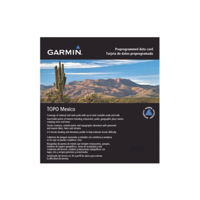 GARMIN Mapa topográfico de todo México, contienen información de terreno, elevación, cumbres, ríos, lagos y arroyos. MOD: 10-C1099-00