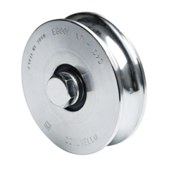 COMUNELLO Rueda de 16 cm SIN Soporte / Soporta hasta 575 kg / Canal Tipo "U" 1150-5070-001