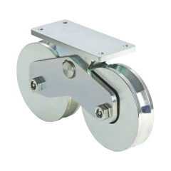 COMUNELLO Rueda Doble de 12 cm / Capacidad Para Puertas de hasta 1200 kg / Canal Tipo V 1151-5621-001
