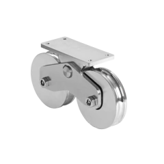 COMUNELLO Rueda Doble de 16 cm / Capacidad Para Puertas de hasta 1920 kg / Canal Tipo "U" 1151-5642-001