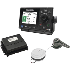 SIMRAD Paquete Autopiloto A2004 con controlador A2004, computadora con piloto automático AC70, retroalimentación del timón RF300 y brújula Precision 9. 000-13900-001
